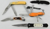 Lot of 5 Folding knife sets: Gerber, Columbia, Old