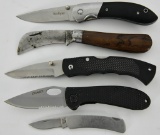 Lot of 5 Folding Pocket Knives-Kershaw Coast &