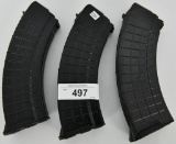 Lot of 3 AK-47 Polish 30 rd Waffle Pattern mags