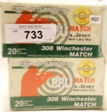 80 Rounds Of PPU Match .308 Win Ammunition Prvi