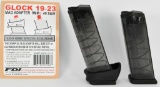 Lot of 2 Glock 19-23 9mm Mags one with Xgrip Ext