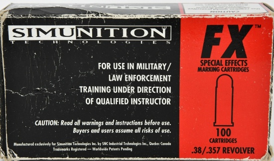 100 Rounds Of Simunition .38/.357 Training