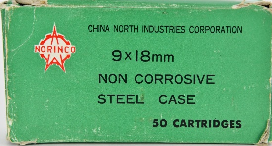 40 Rounds Of Norinco 9x18 Mak Ammunition