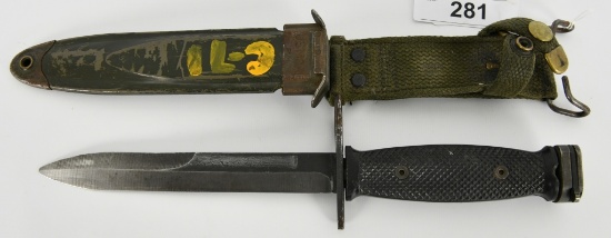 US M8A1 bayonet with scabbard