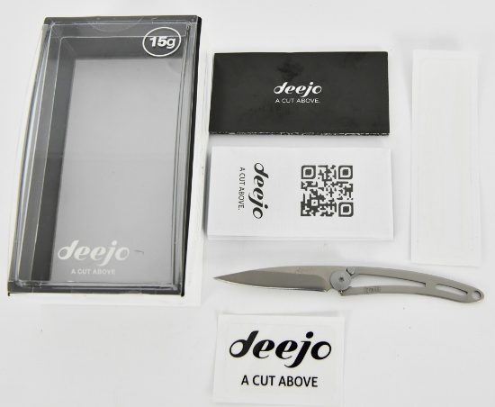 NEW Deejo Stainless Linerlock Folding Knife