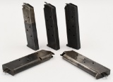 Lot of 5 Various 7 Rd 1911 .45 Magazines