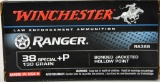 50 Rounds Winchester Ranger LE .38 Special +P