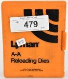 3 Lyman Reloading Dies For .38 & .357 Magnum
