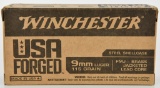 50 Rounds Winchester USA Forged 9mm Luger