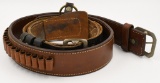 Lot of 2 Leather Ammo Loop Belts