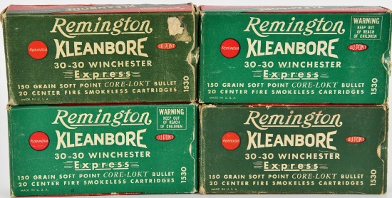 55 Rounds Of Remington 30-30 Win & 19 Empty Brass