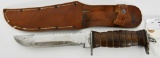 E.G.Waterman US WWII fighting knife W/ Leather