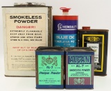 Lot of 5 Vintage Empty Gun Powder Cans