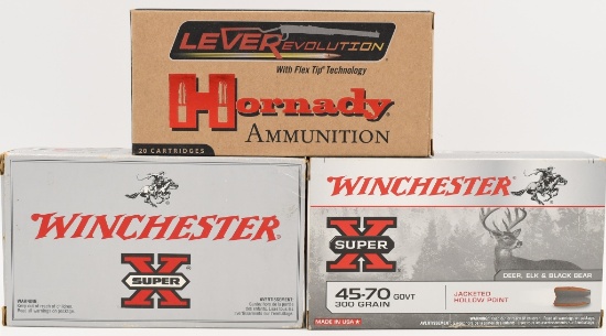 52 Rounds Of .45-70 Govt & 6 Empty Brass Casings