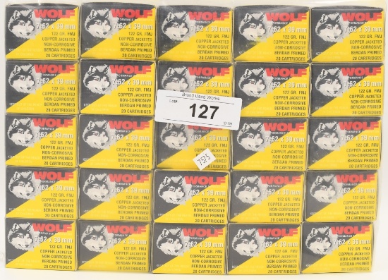 500 Rounds Of Wolf 7.62x39mm Ammunition
