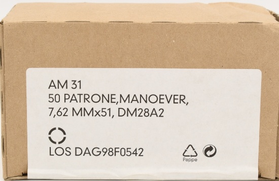 50 rds 7.62MMx51 Patrone, Manoever DM28A2