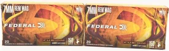 40 Rounds Federal Fusion 7mm Remington Magnum