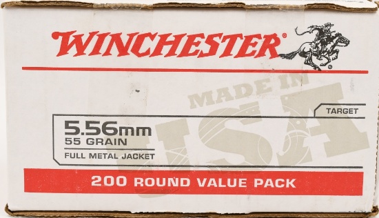 200 Rounds Winchester USA 5.56 NATO Ammunition