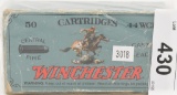 50 Rounds Of Winchester .44 WCF Ammunition