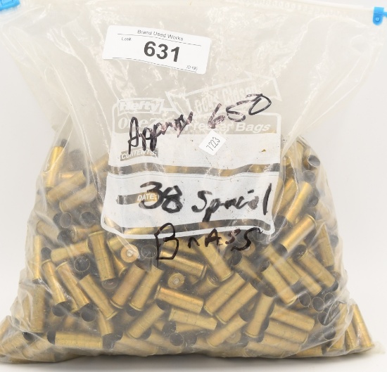 approx 650 38 special Brass Casings weighs approx