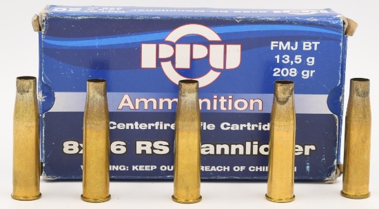 8x56 RS Mannlicher Budapest approx 25 brass