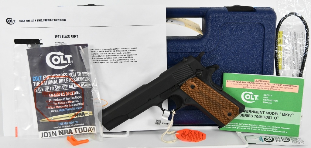 Brand New Colt 1911 Limited Ed Black Army 45 Acp Firearms Military Artifacts Knives Blades Fixed Blades Online Auctions Proxibid
