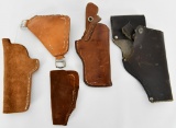 Lot of 5 Various Leather Holsters