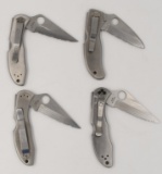 Lot of 4 Vintage Spyderco Stainless Steel knives