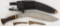 Khukuri Style Machete Knife with Leather Sheath