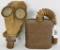 Vintage Chinese Gas Mask Two Piece