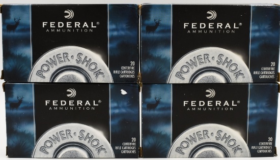 80 Rounds Of Federal Power-Shok 30-06 SPRG Ammo