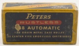 Collectors Box Of 50 Rds Peters .38 Automatic Ammo