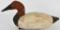Antique Hand Carved Canvasback Drake Decoy Duck
