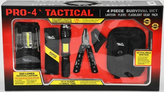 New In Package Pro-4 Tactical Survival Set, 4
