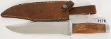 Hunting Bowie Knife with Leather Sheath