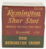 Collectors Box Of 25 Rds Remington Shurshot 20 Ga
