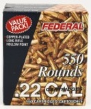 550 Rounds Of Federal .22 LR Ammunition