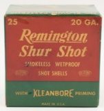 Rare Collectors Gold Box Of 25 Rds Remington 20 Ga