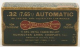 Collectors Box Of 50 Rds Remington .32 Auto Ammo