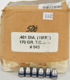 Approx 500 Count of .401 DIA (10mm) Bullet Tips