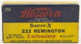 Collectors Box Of 20 Rds Western .222 Rem Ammo