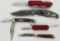 Lot of 5 Various Folding Pocket Knives