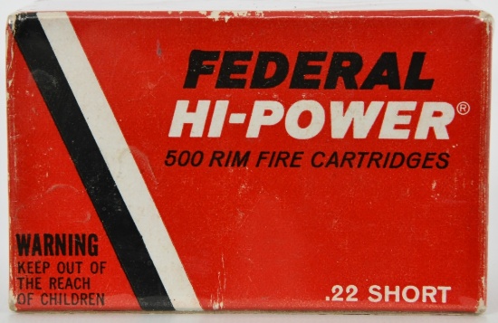 500 Rounds Of Federal Hi-Power .22 Short Ammo