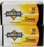 100 Rounds Of Armscor USA .22 WMR Ammunition