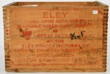 Vintage Eley Small Arms Wood Ammo Crate