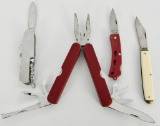 Lot of 4 Various Pocket Knives & Multi Tools