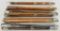 Lot of 5 Vintage Wood Cleaning Rods