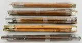 Lot of 5 Vintage Wood Cleaning Rods