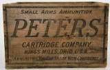 Vintage Peters Small Arms Ammunition Wood Crate