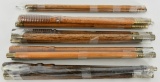 Lot of 5 Vintage Wood Cleaning Rods